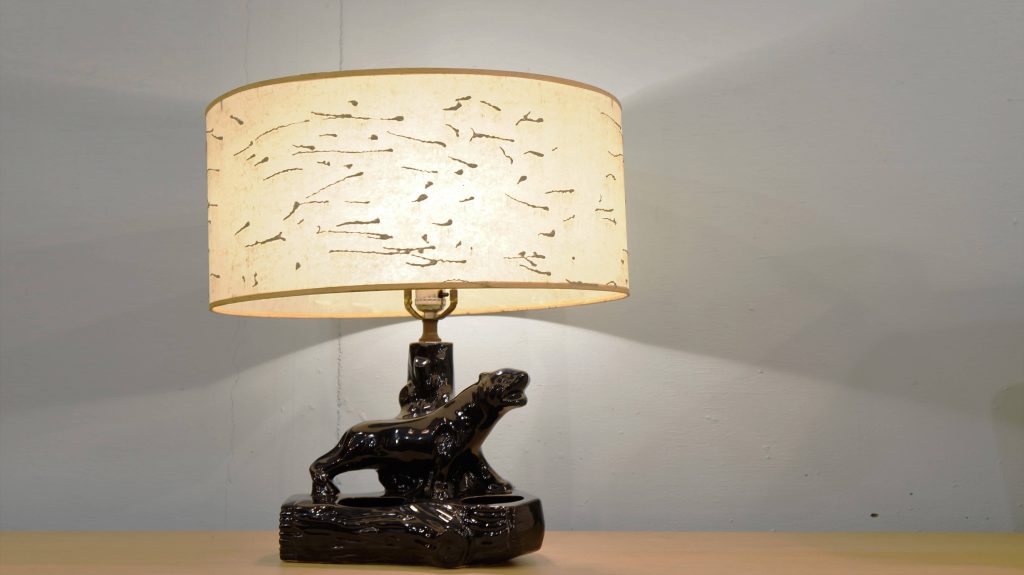 1950's US vintage Black Panther Table Lamp / 1950年代 アメリカ 
