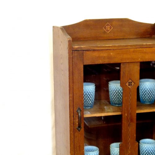 JAPAN VINTAGE GLASS CABINET RETRO STYLE / レトロ ガラスキャビネット シェルフ アンティークスタイル
