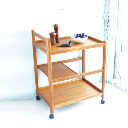 Vintage Teak Wood Wagon / ヴィンテージ チーク材 ワゴン 北欧スタイル