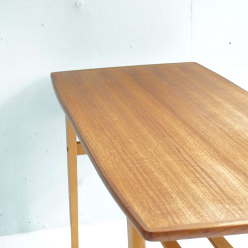 US VINTAGE TEAK WOOD LOW TABLE / アメリカ製 ビンテージ チーク天板 ローテーブル