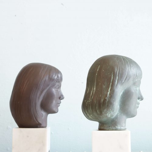 YASUTAKE FUNAKOSHI Bronze image Sculpture / 舟越 保武 ブロンズ像 少女A アンナ 少女K嬢 彫刻