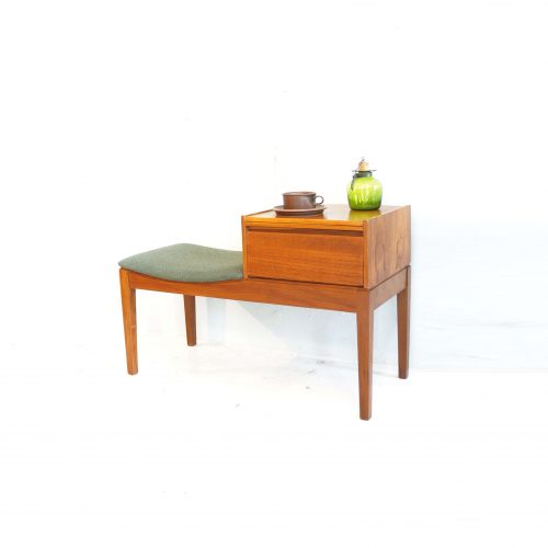 UK VINTAGE ERCOL TEAK WOOD TELEPHONE TABLE MADE by CHIPPY / イギリス ヴィンテージ アーコール チーク材 テレフォンベンチ チッピー社製造