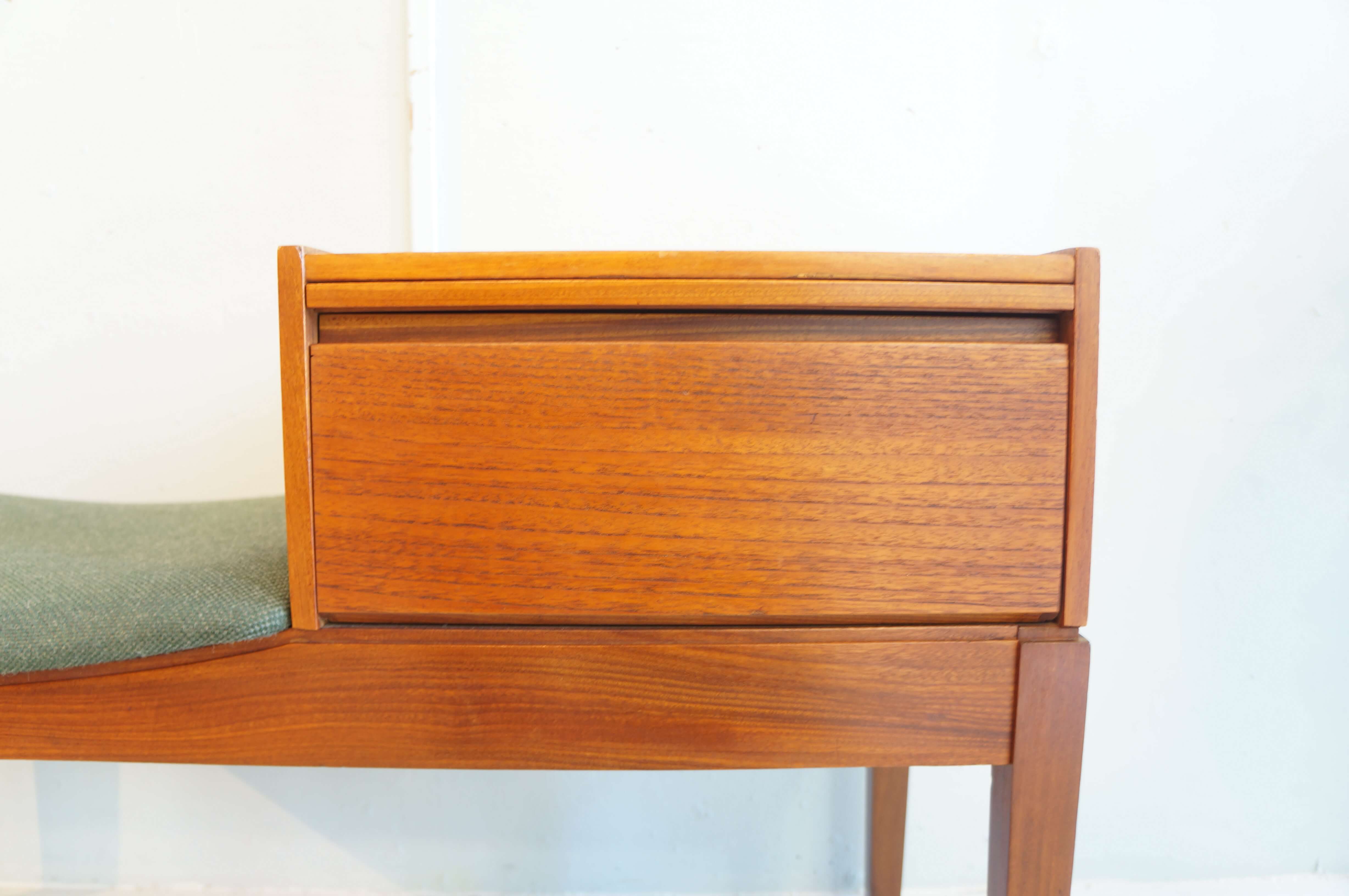 UK VINTAGE ERCOL TEAK WOOD TELEPHONE TABLE MADE by CHIPPY / イギリス ヴィンテージ アーコール チーク材 テレフォンベンチ チッピー社製造