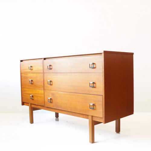 UK VINTAGE TEAK WOOD CHEST SIMPLE MODREN / イギリス製 ビンテージ チェスト サイドボード シンプルモダン