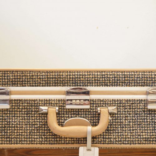 SKY WAY TWEED TRAVEL BAG TRUNK / スカイウェイ ツィード 旅行鞄 トランク