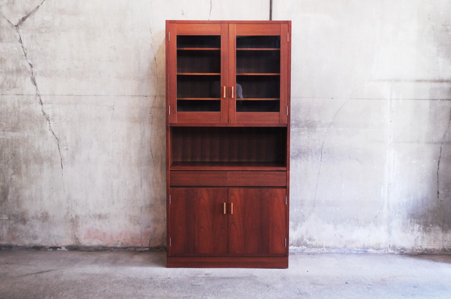 Japan Vintage Teak Wood Cup Board /