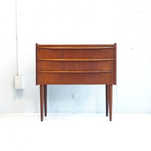 DANISH VINTAGE TEAK WOOD CHEST OF 3DRAWERS / デンマーク製 ヴィンテージ チェスト