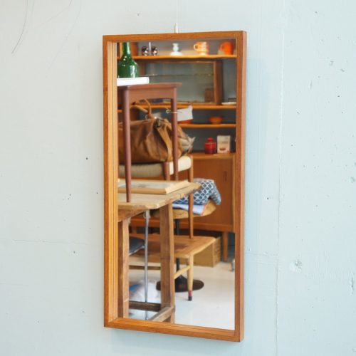 Danish Vintage Teak Wood Wall Mirror/デンマーク ヴィンテージ チーク材 ウォールミラー