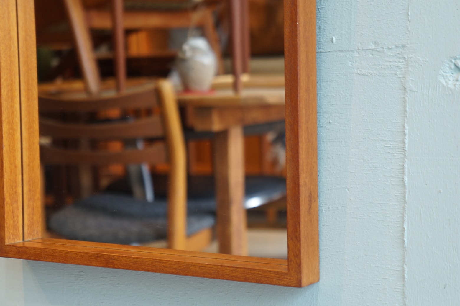 Danish Vintage Teak Wood Wall Mirror/デンマーク ヴィンテージ チーク材 ウォールミラー