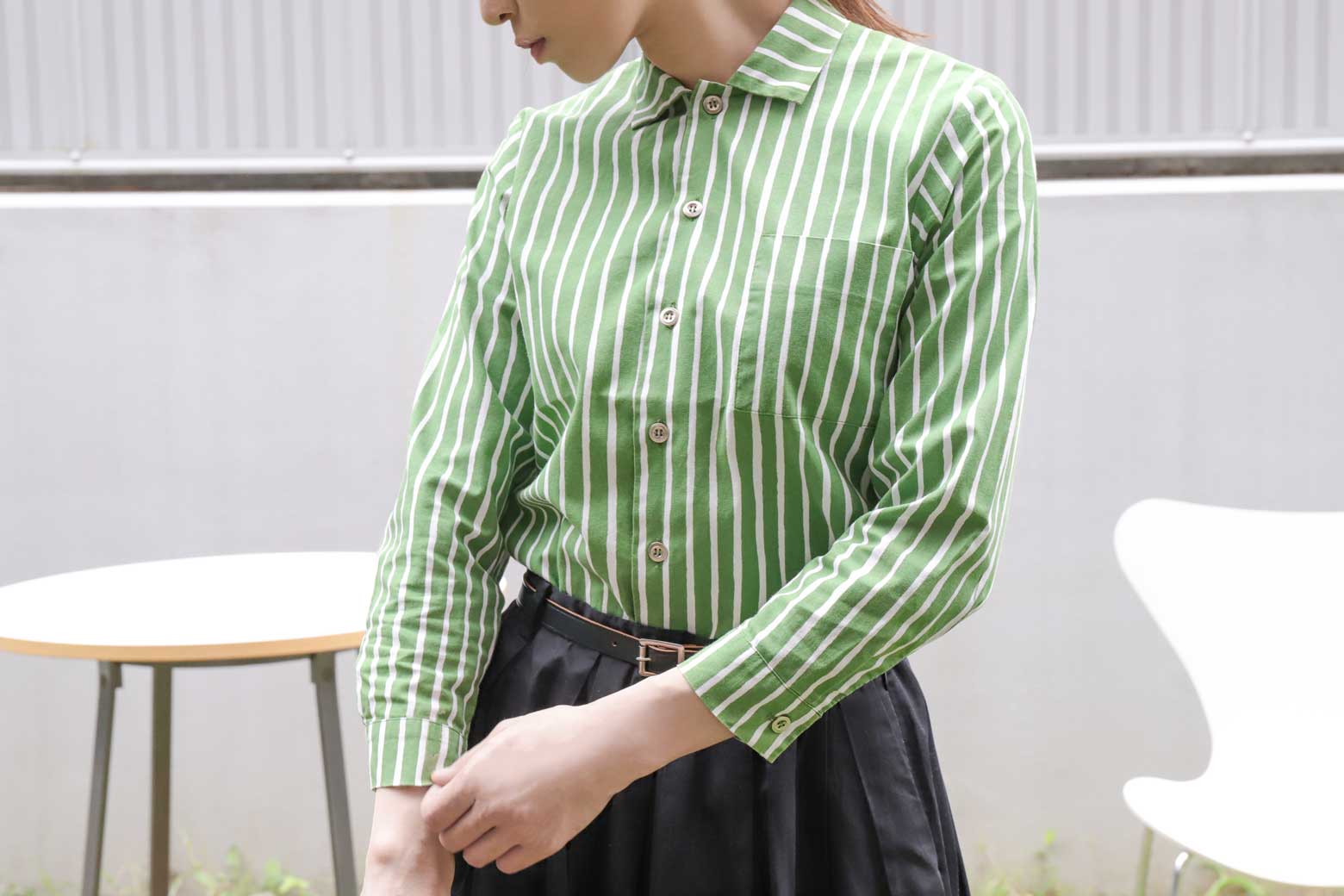 marimekko Piccolo JOKAPOIKA green white 140size/マリメッコ 