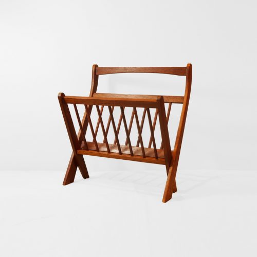 Danish Vintage Teakwood Folding Magazine Rack/デンマーク ヴィンテージ チーク材 折りたたみ マガジンラック