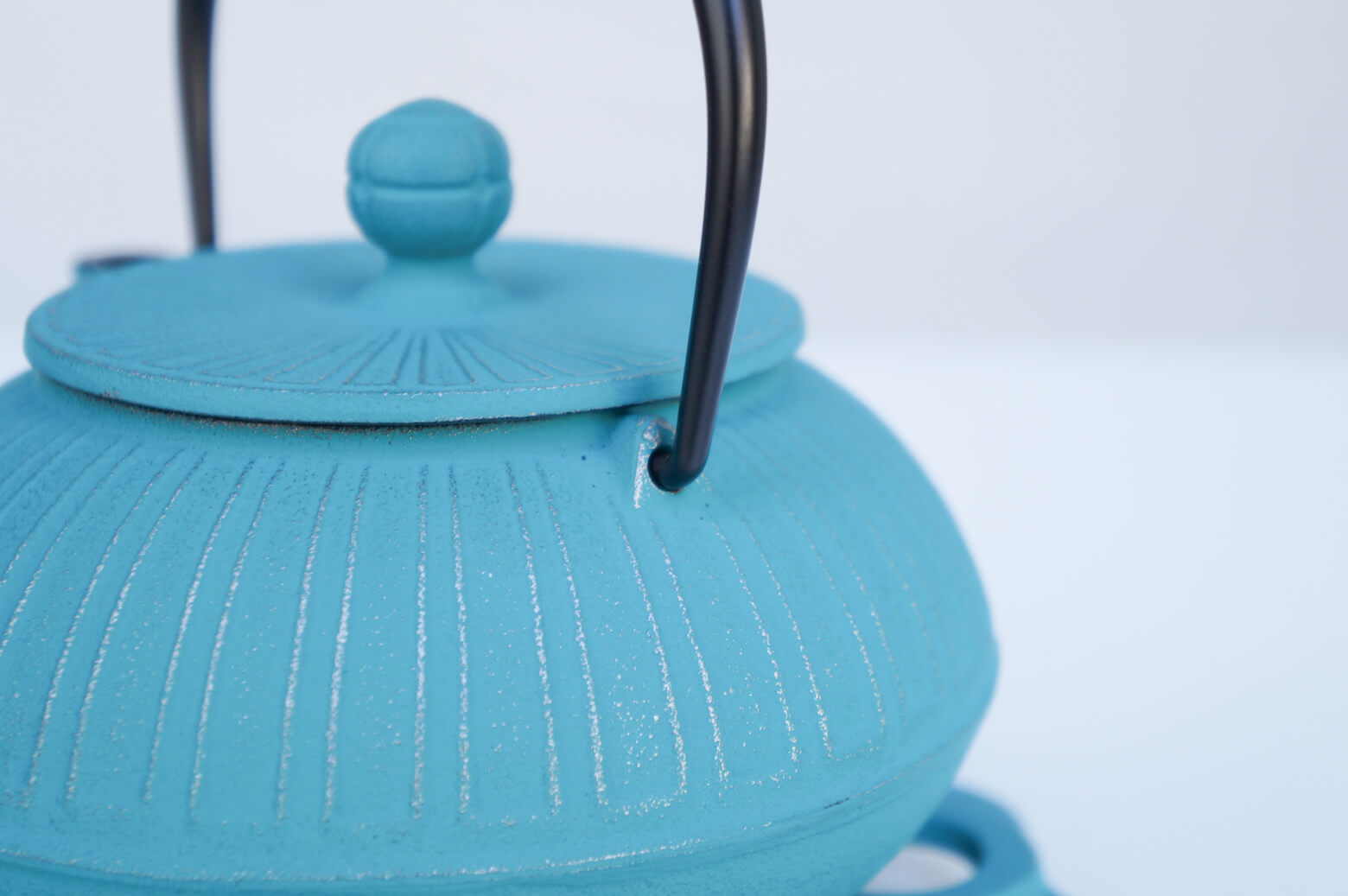 Enchan Thé Théière En Fonte Socles En Fonte Kiku No.5 Turquoise/アンシャンテ 南部鉄器 カラーポットセット キク ターコイズ