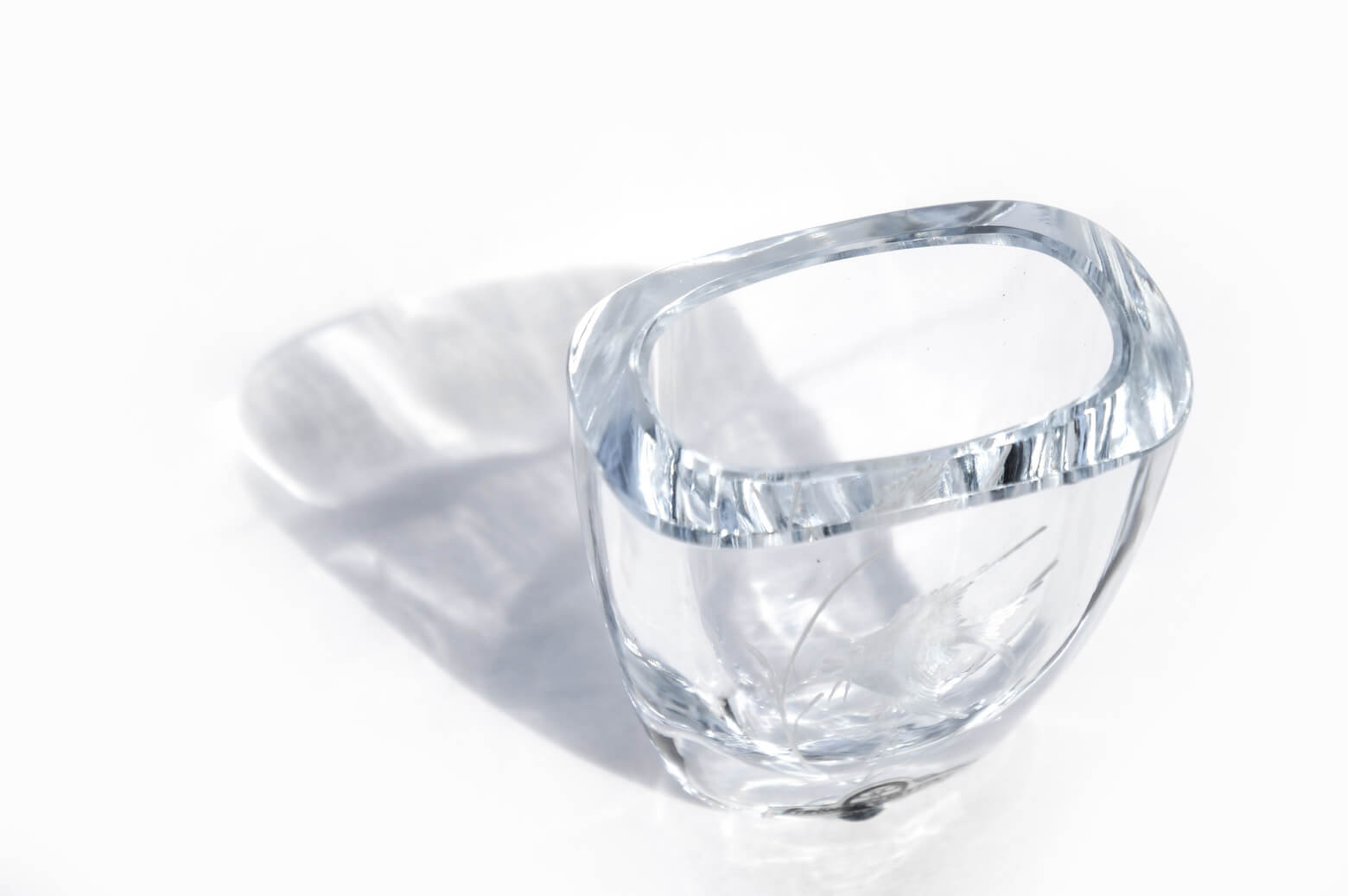 Strömbergshyttan Crystal Glass Vase Fish/スウェーデン ヴィンテージ クリスタルガラス ベース 魚 北欧雑貨