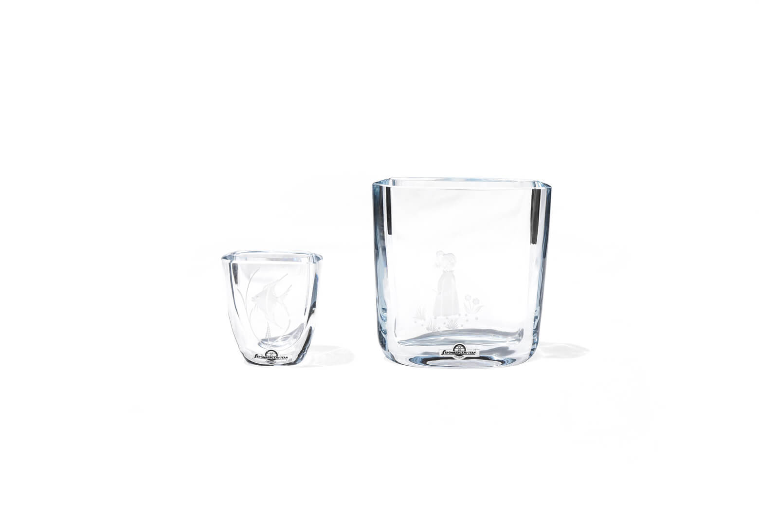 Strömbergshyttan Crystal Glass Vase/スウェーデン ヴィンテージ クリスタルガラス ベース 北欧雑貨