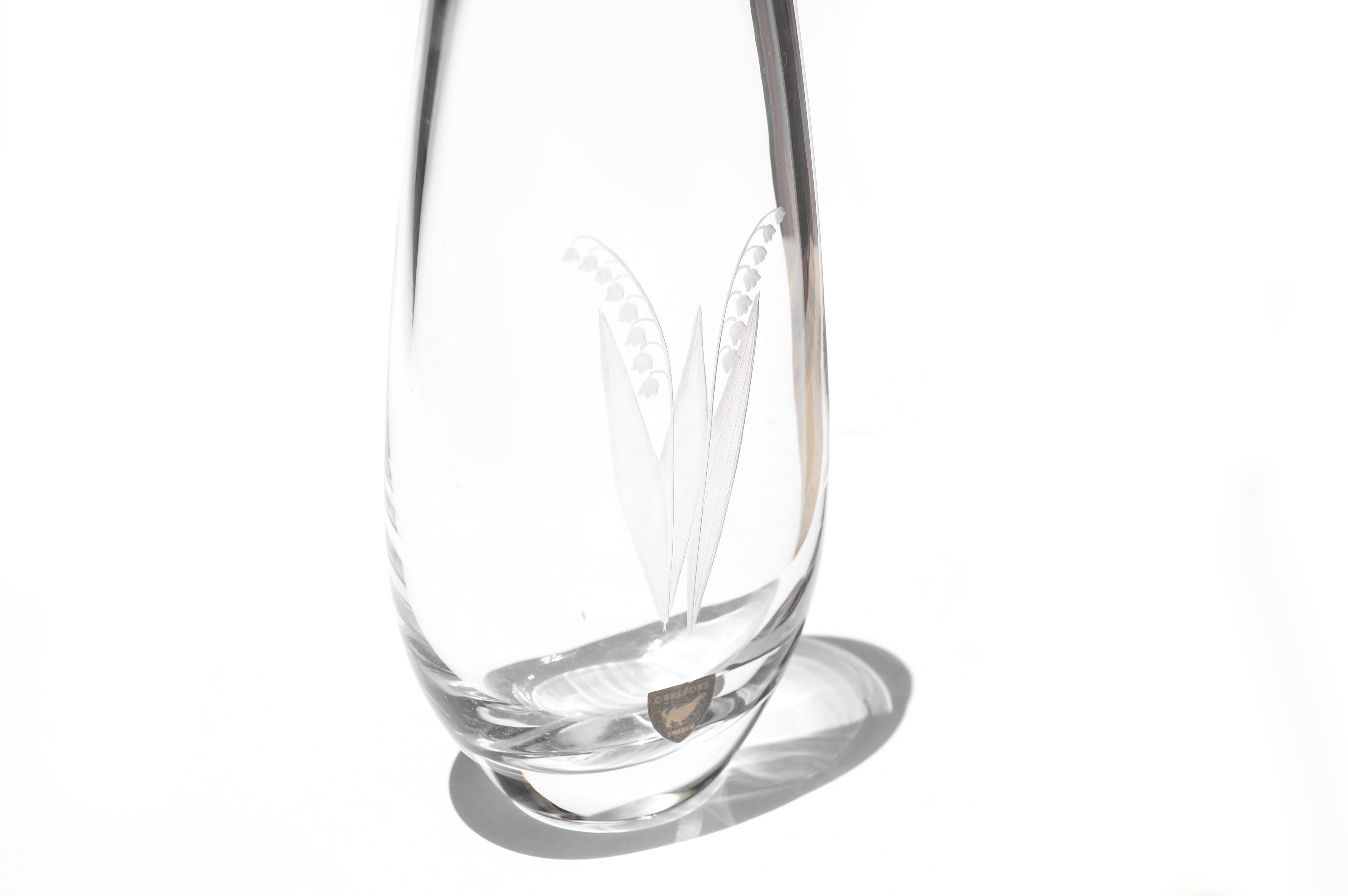 Orrefors Flower Vase designed by Sven Palmqvist/オレフォス フラワーベース スヴェン・パルムクヴィスト スウェーデンヴィンテージ ガラス 花瓶 北欧雑貨