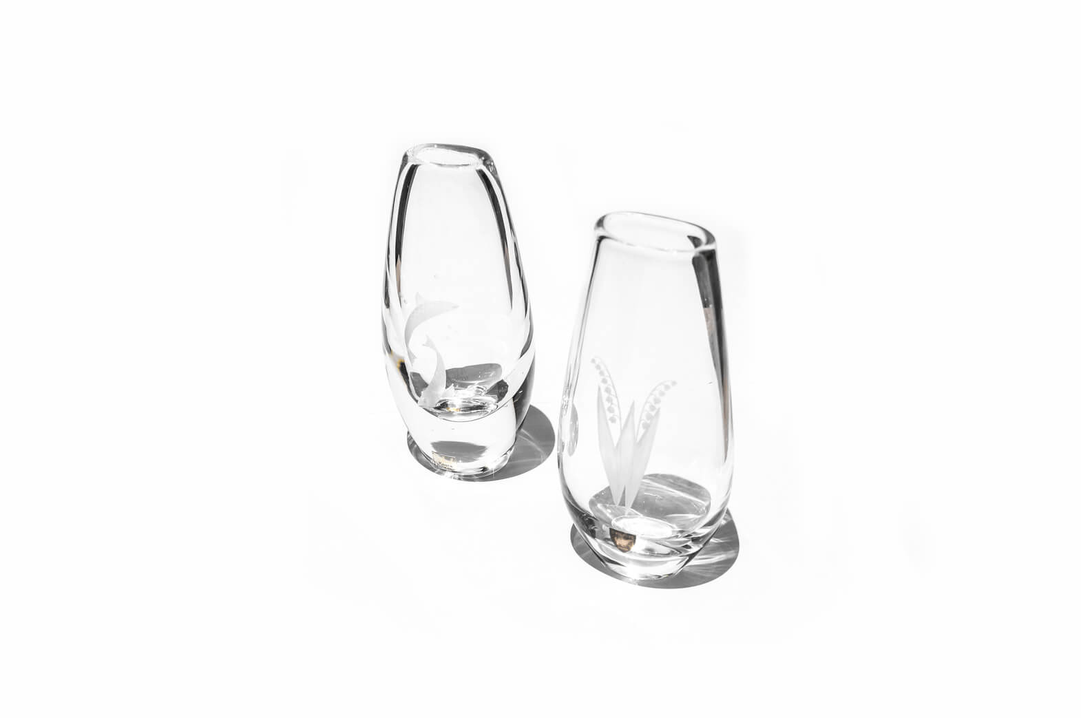 スウェーデン ヴィンテージ ガラス フラワーベース 花瓶 北欧雑貨 