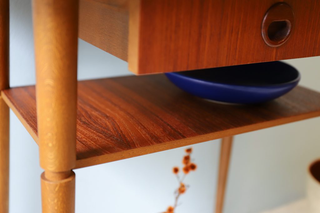 デンマーク ヴィンテージ サイドテーブル チェスト 1段 チーク材 北欧