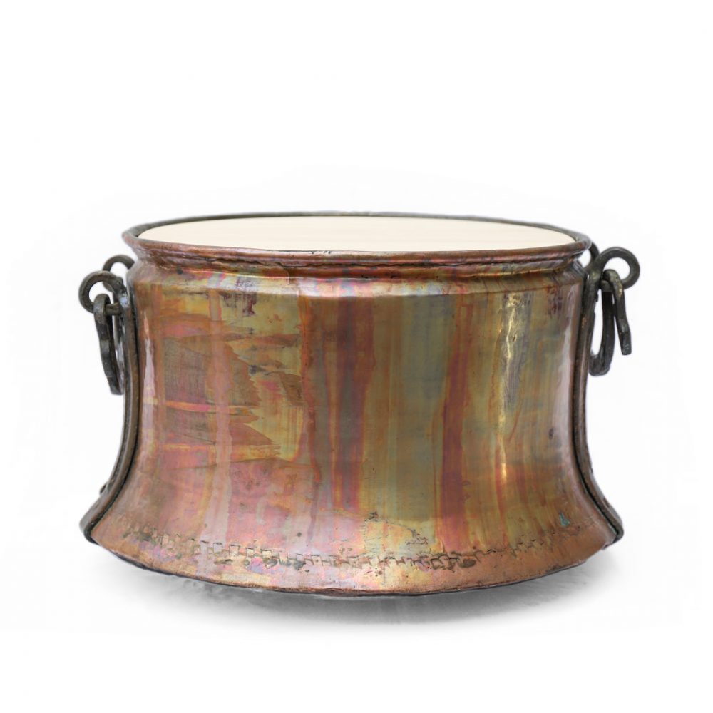 アンティーク 銅 釜 ポットカバー トルコ インテリア Antique Copper Cauldron Pot 43cm