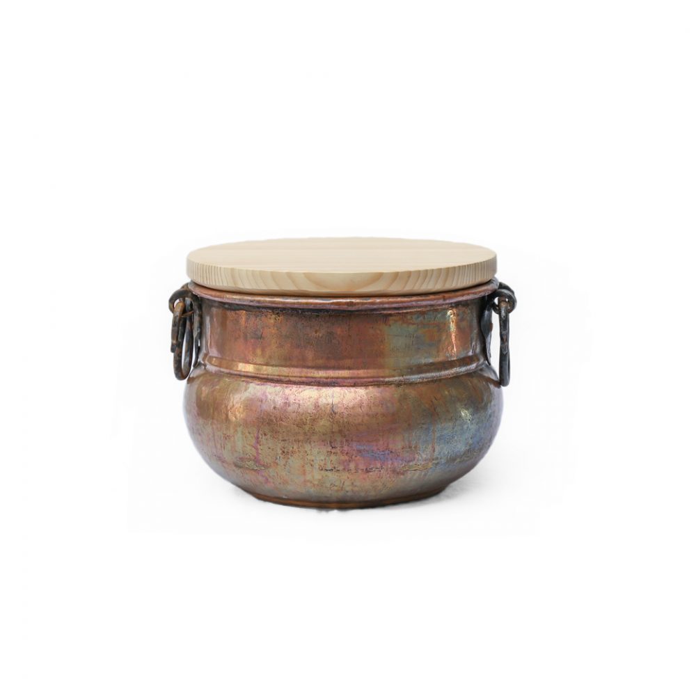 アンティーク 銅 釜 ポットカバー トルコ インテリア Antique Copper Cauldron Pot 33cm