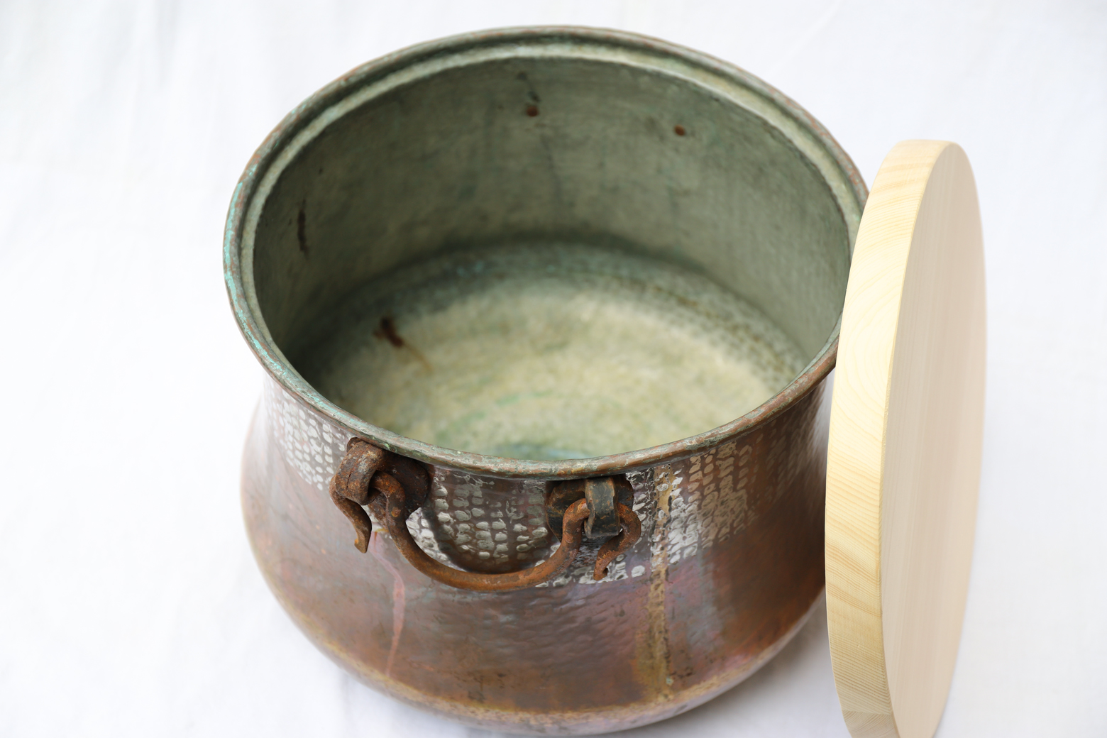 アンティーク 銅 釜 ポットカバー トルコ インテリア Antique Copper Cauldron Pot 34cm