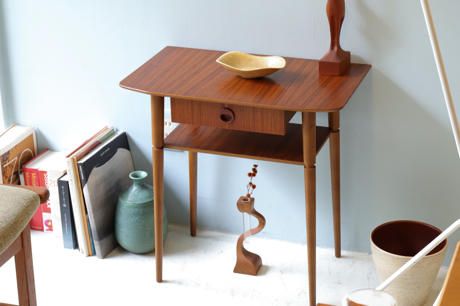 Danish Vintage Side Table/デンマーク ヴィンテージ サイドテーブル チェスト 1段 チーク材 北欧家具