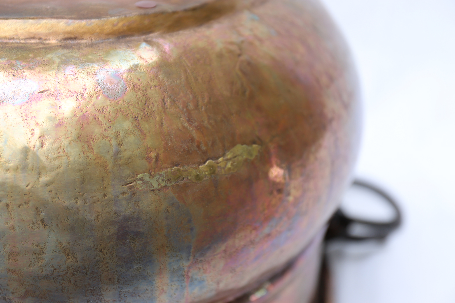 アンティーク 銅 釜 ポットカバー トルコ インテリア Antique Copper Cauldron Pot 33cm