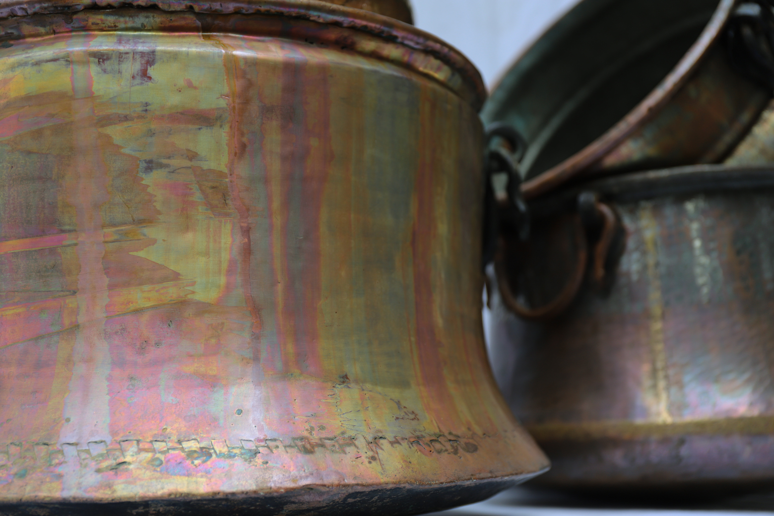 アンティーク 銅 釜 ポットカバー トルコ インテリア/Antique Copper Cauldron Pot