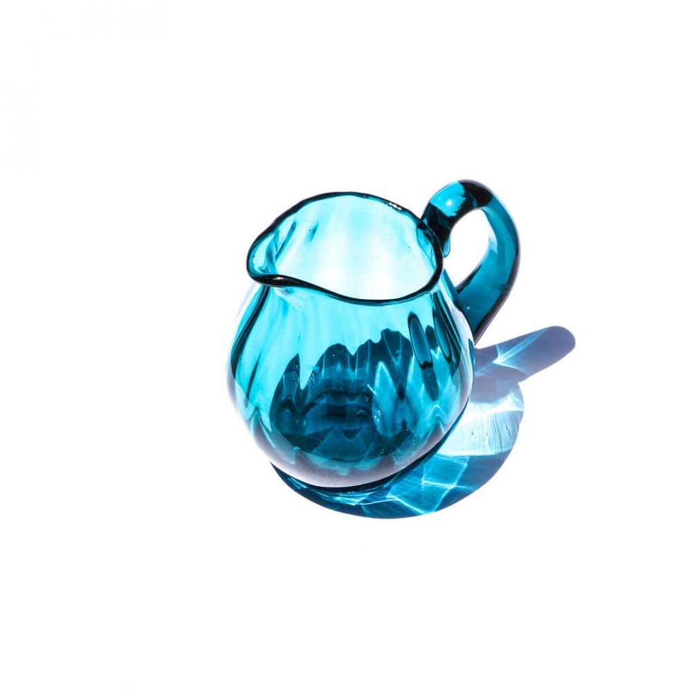 Scandinavian Glass Pitcher/ガラス ピッチャー フラワーベース ターコイズブルー 北欧雑貨 インテリア