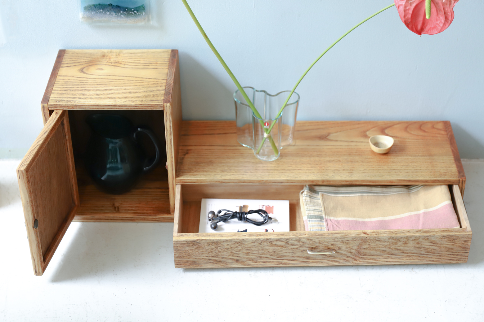 Japan Antique "Okidoko" floor chest/アンティーク 置き床 小引き出し 和 モダン 家具