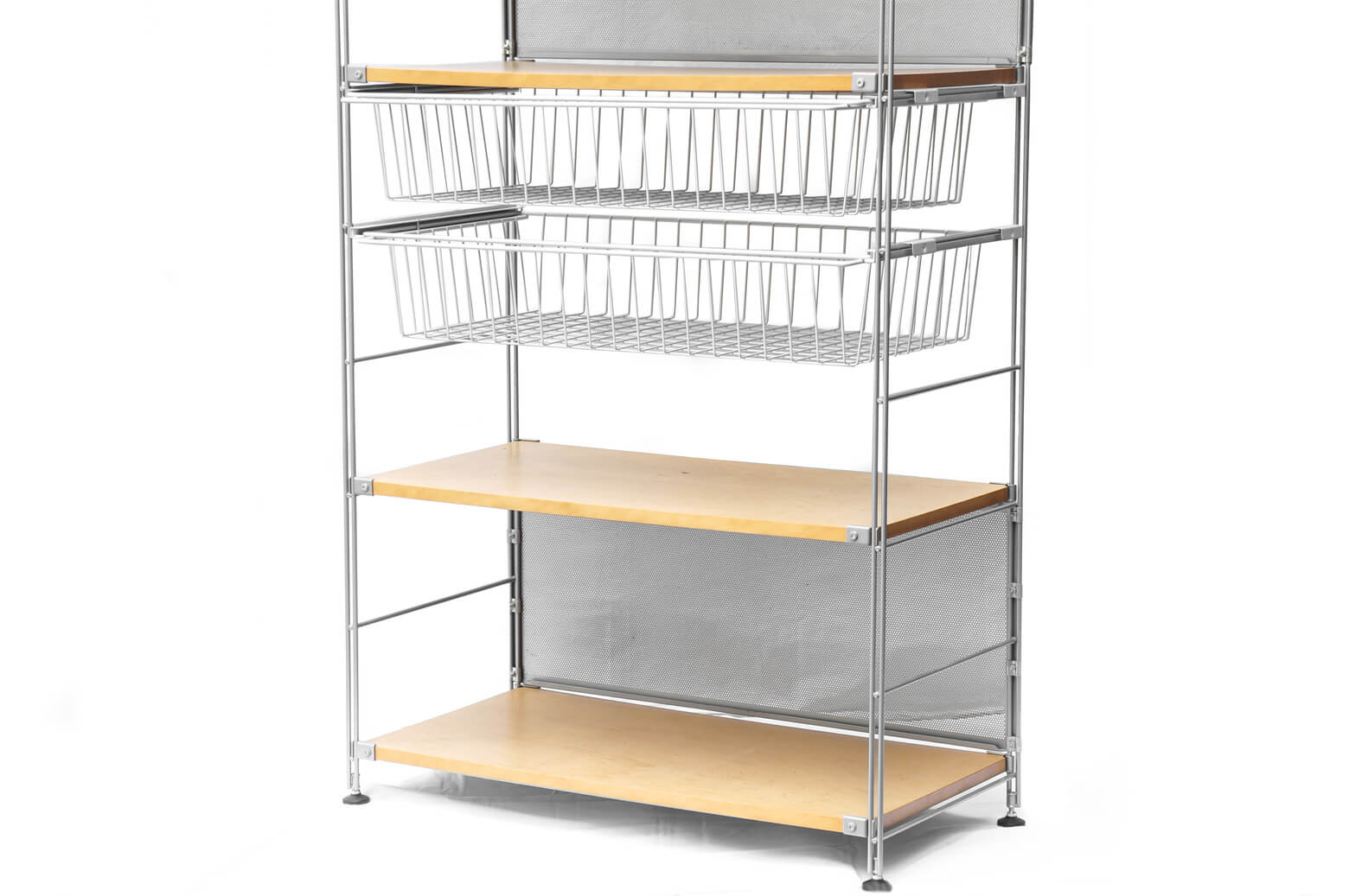 MUJI Steel Unit Shelf/無印良品 スチール ユニットシェルフ 食器棚 オーク材