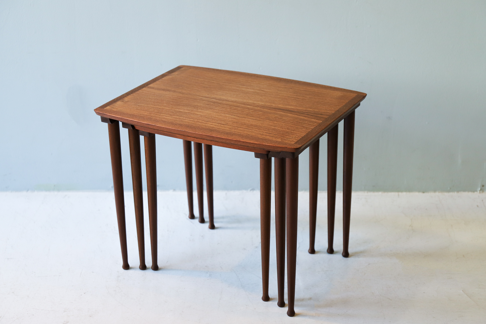 Danish Vintage Møbelintarsia Nesting Table No.22/デンマーク ヴィンテージ ネストテーブル チーク材 北欧家具