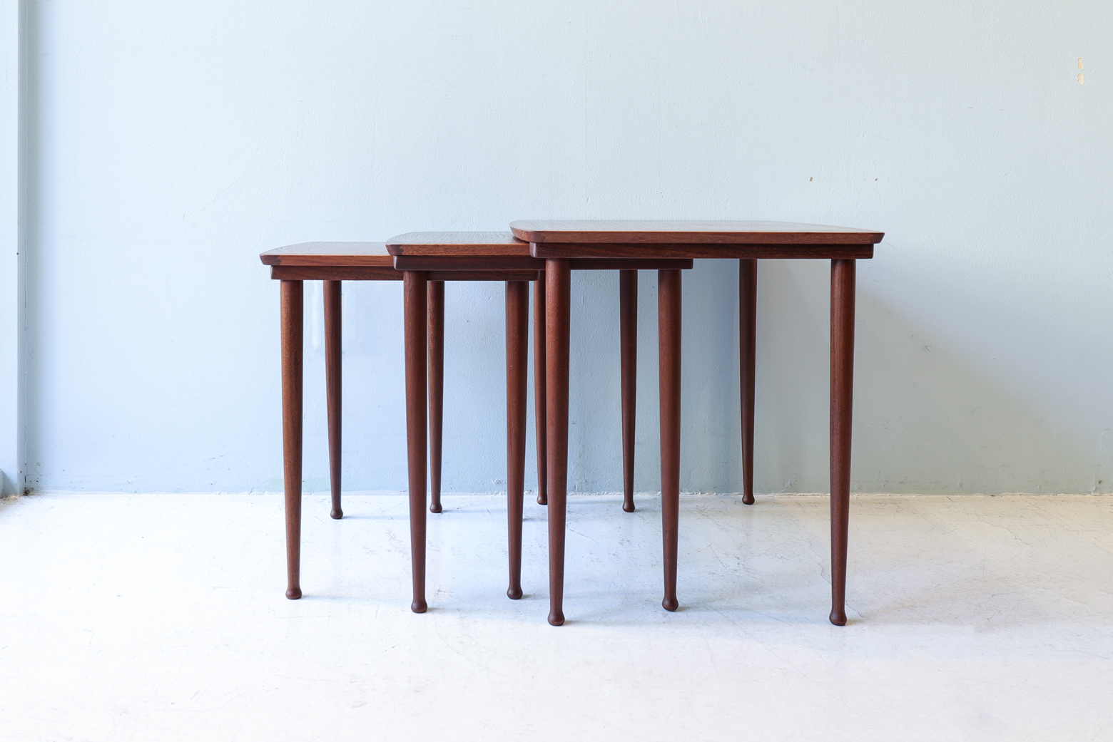 Danish Vintage Møbelintarsia Nesting Table No.22/デンマーク ヴィンテージ ネストテーブル チーク材 北欧家具