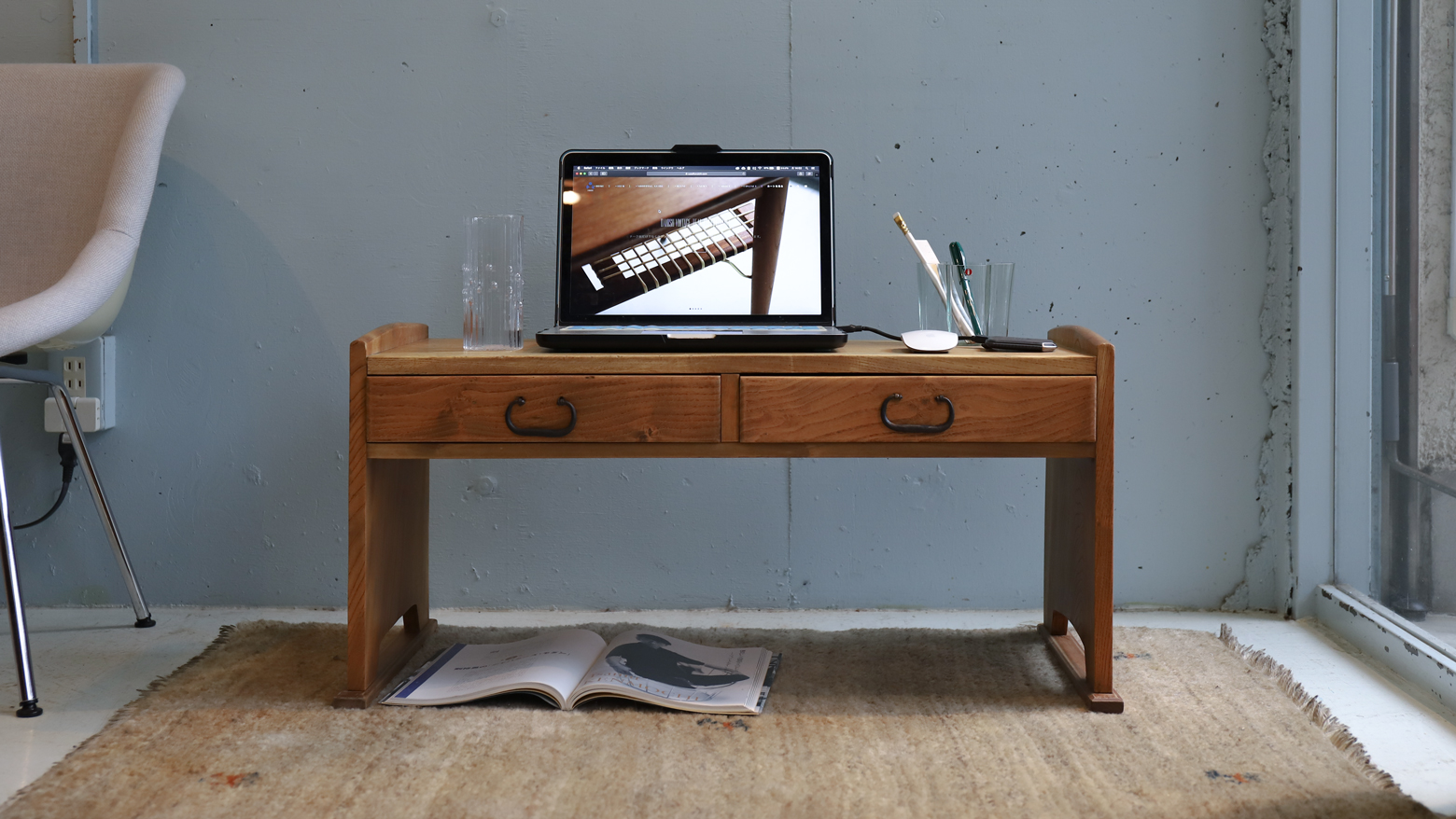 Japanese Style Writing Desk "FUZUKUE"/文机 ローテーブル レトロ ジャパニーズモダン 古道具