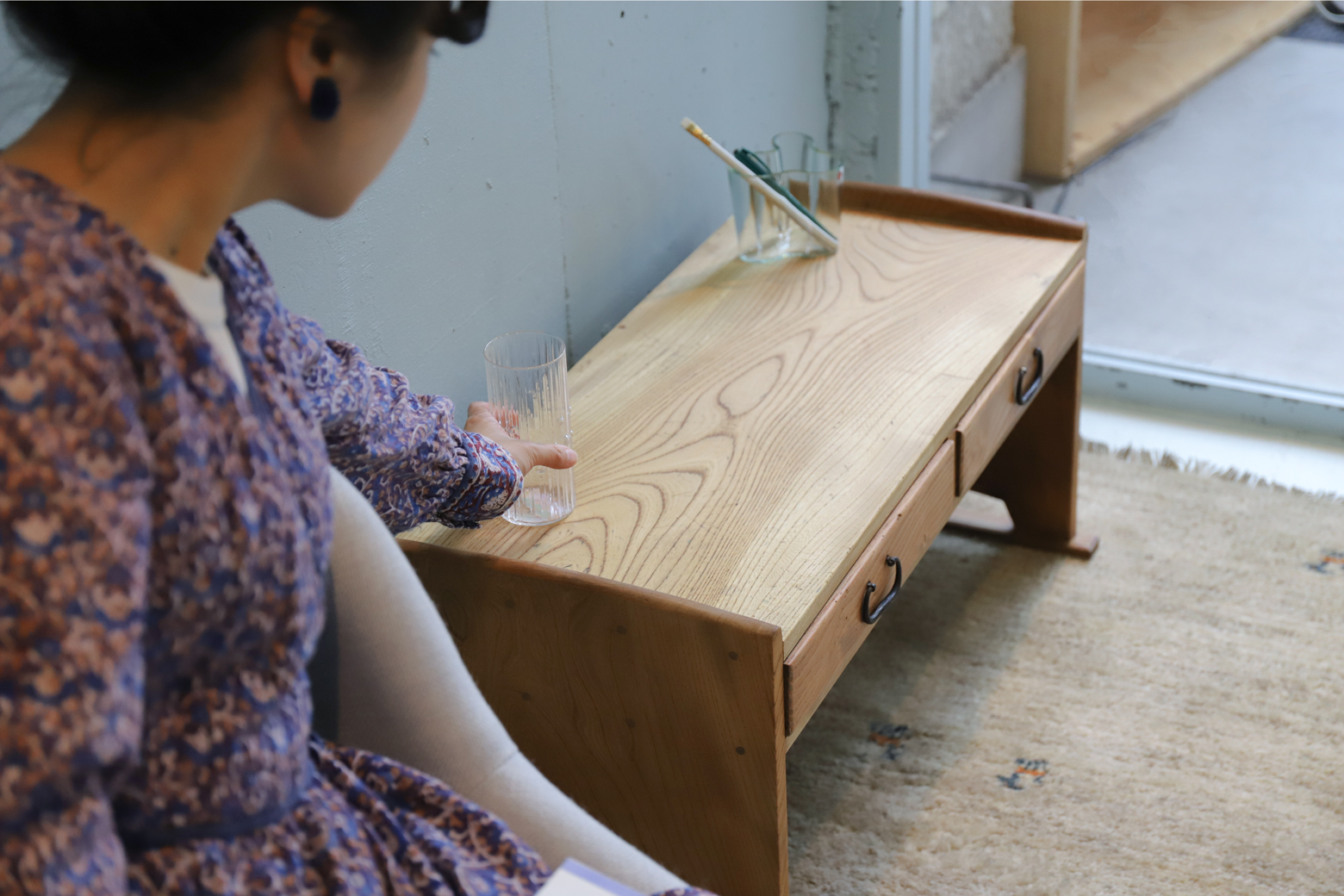 Japanese Style Writing Desk "FUZUKUE"/文机 ローテーブル レトロ ジャパニーズモダン 古道具