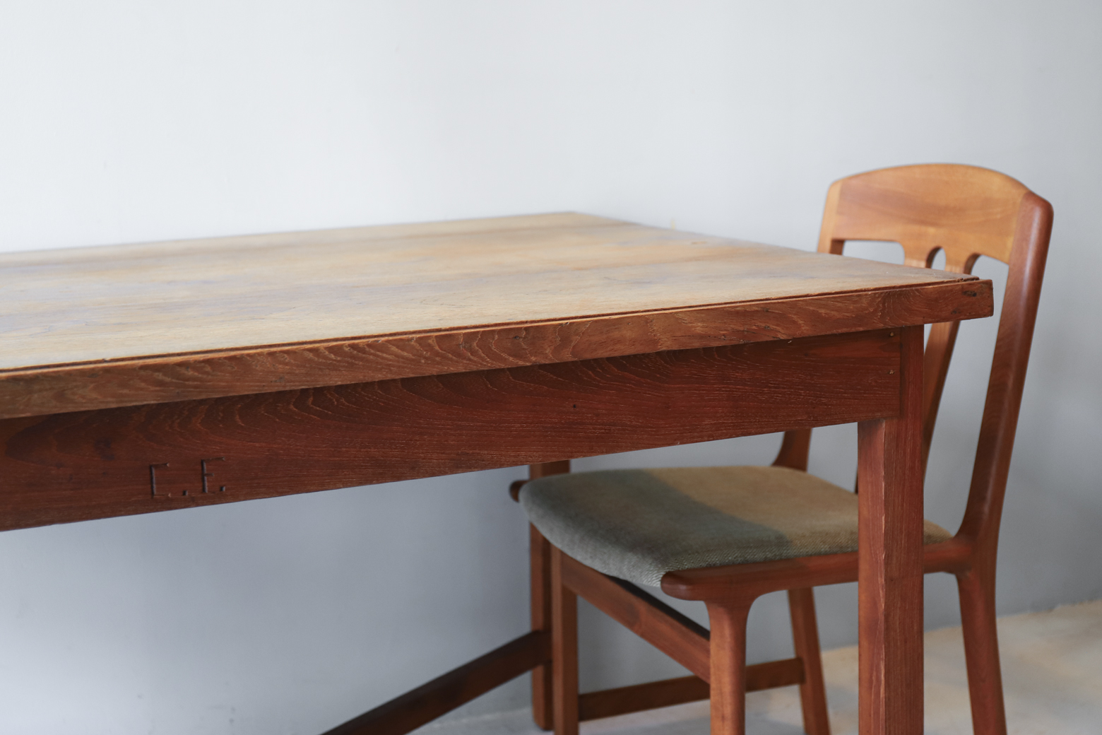 アンティーク ダイニングテーブル ワークデスク 無垢材 フレンチ シャビー/Europe Antique Solid Wood Dining Table