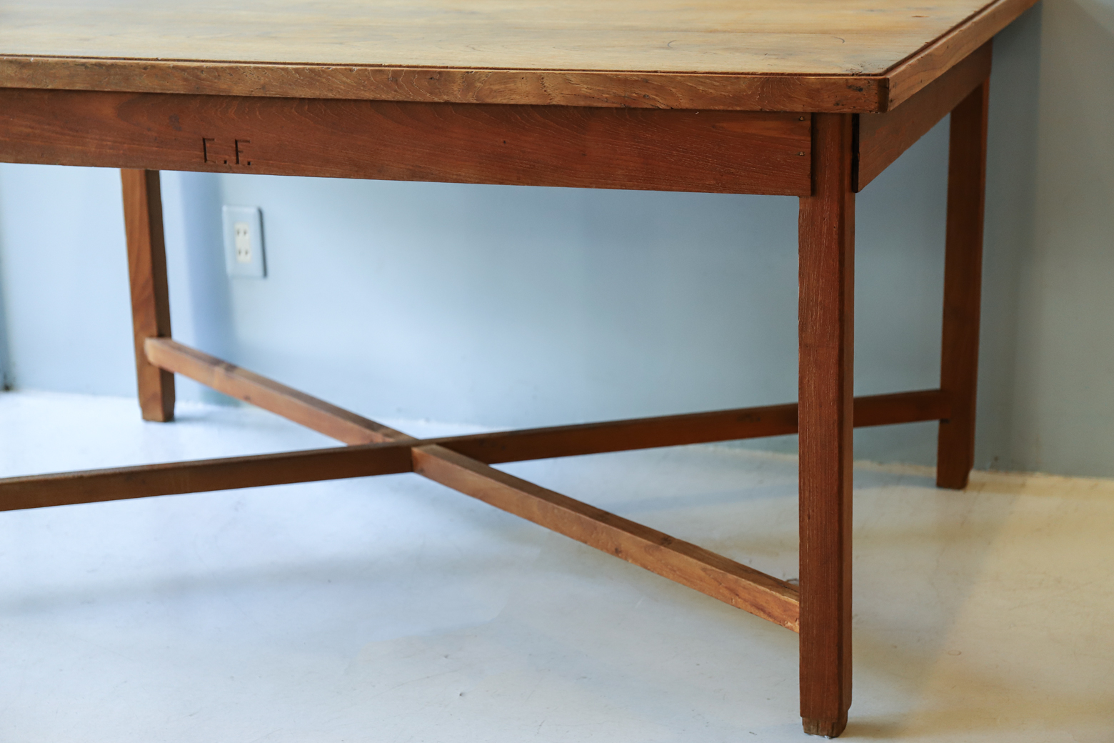 アンティーク ダイニングテーブル ワークデスク 無垢材 フレンチ シャビー/Europe Antique Solid Wood Dining Table