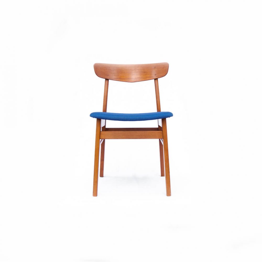 Danish Farstrup Møbelfabrik Dining chair/デンマーク ヴィンテージ ダイニングチェア ブルー 1