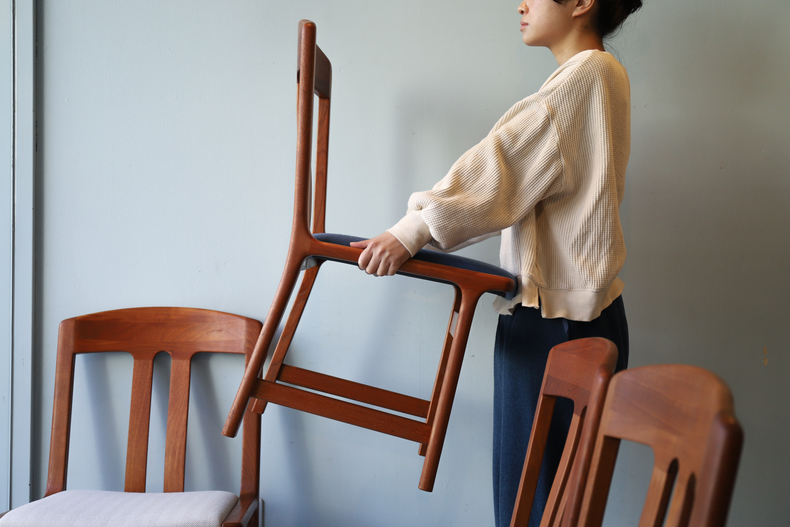 Danish Vintage L.Olsen&Son Dining Chair Re-Covering/デンマーク ヴィンテージ L.オルセン&サン ダイニング チェア 北欧家具 張替済み