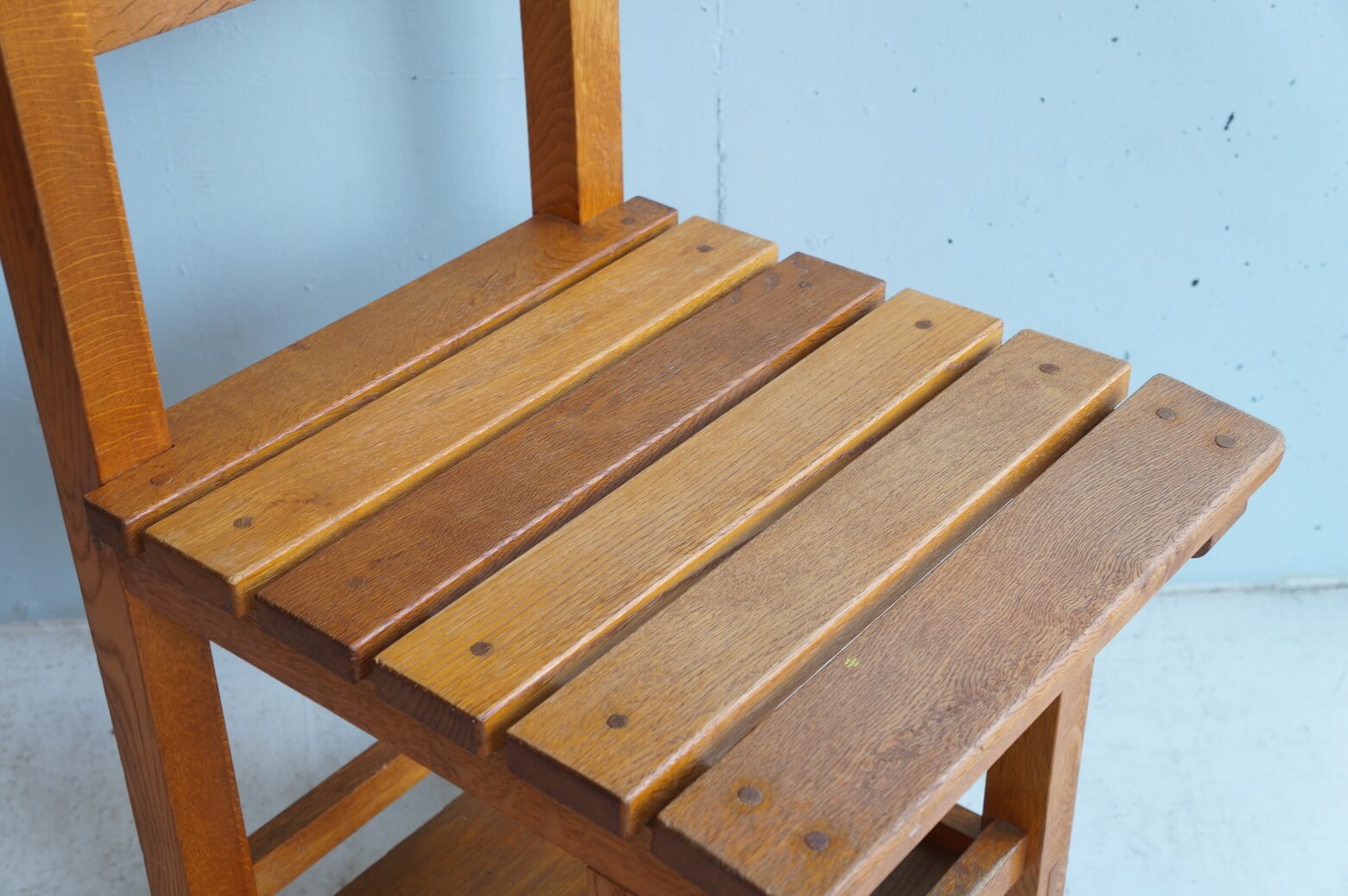 Vintage Wooden School Chair/ヴィンテージ スクールチェア 学校椅子 レトロ 1