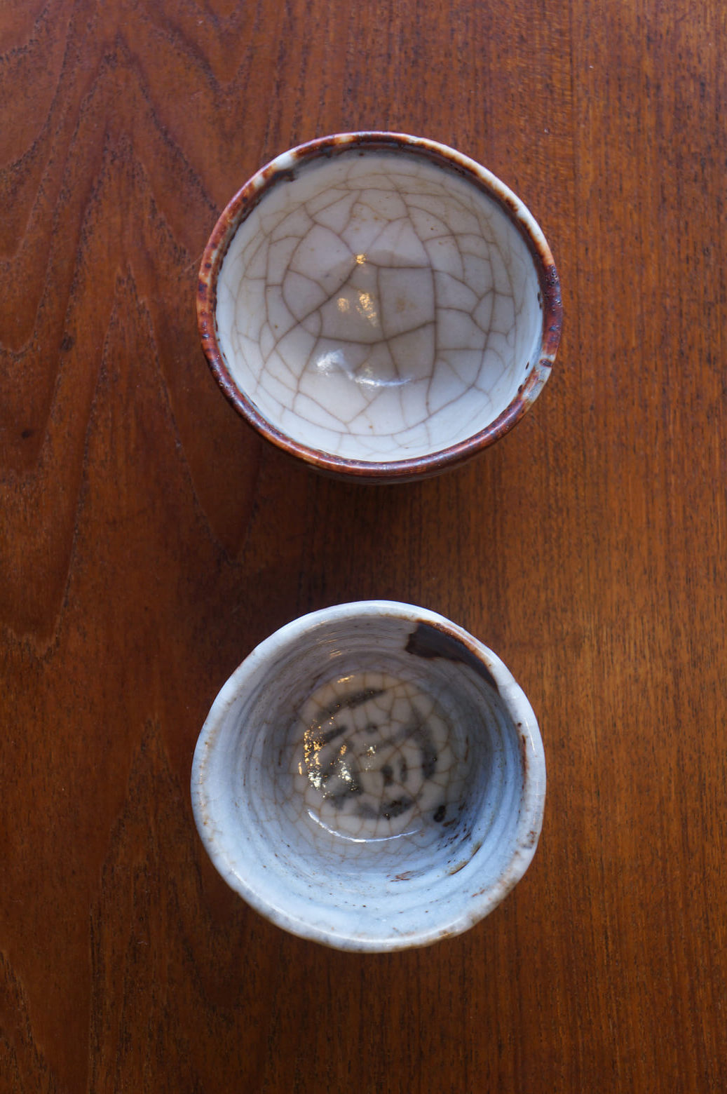 Oguri Masao Minoyaki Pottery Nezumi Shino/小栗正男 美濃焼 鼠志野 土瓶 湯呑 陶芸 焼物 作家物