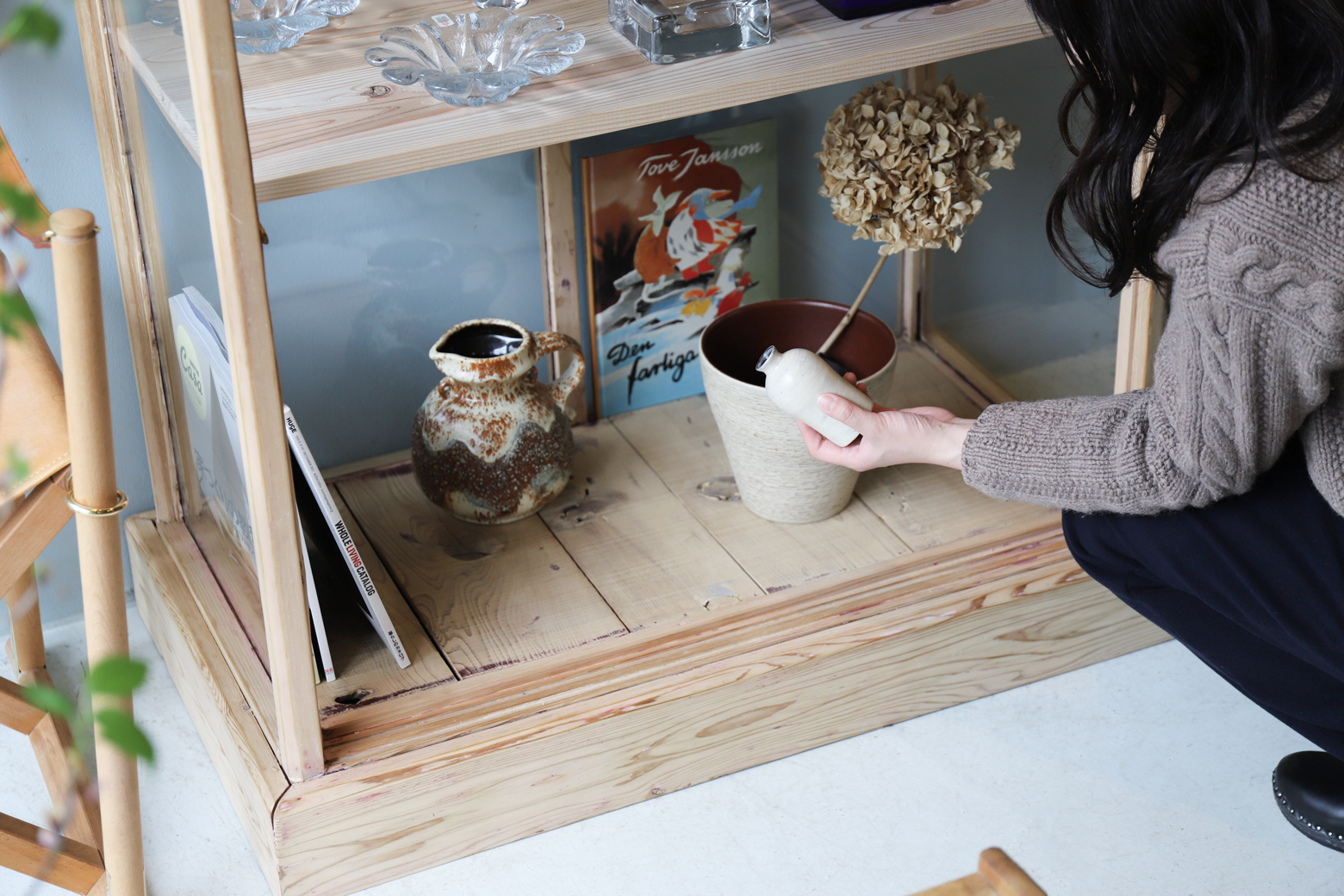 ヴィンテージ ガラス ショーケース キャビネット ディスプレイ アンティーク 古道具/Vintage Glass Showcase Cabinet |  FURUICHI/古一