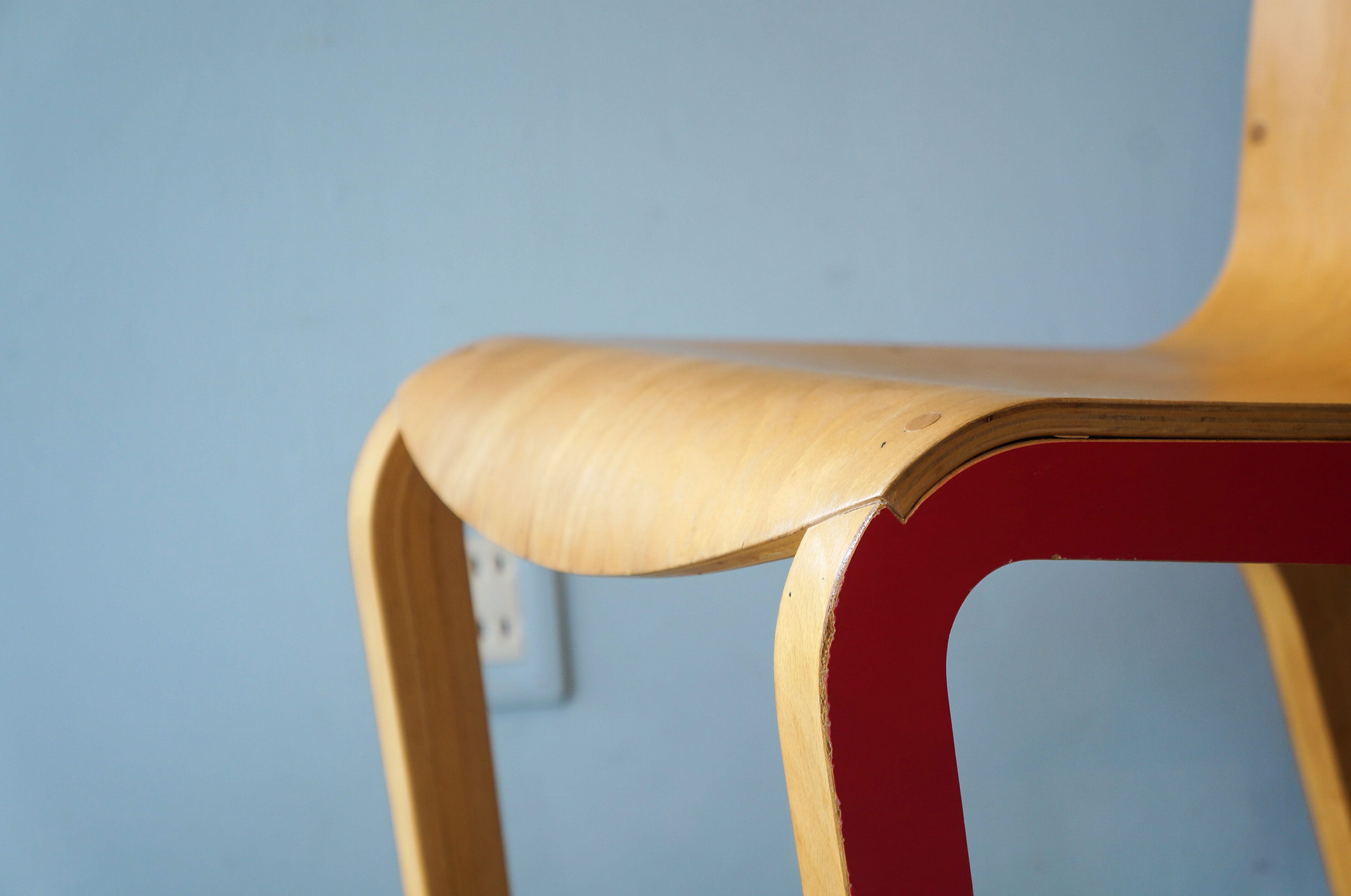 ICL by SAZABY Plywood Dining Chair/サザビー プライウッド ダイニングチェア 椅子 モダン ナチュラル レッド