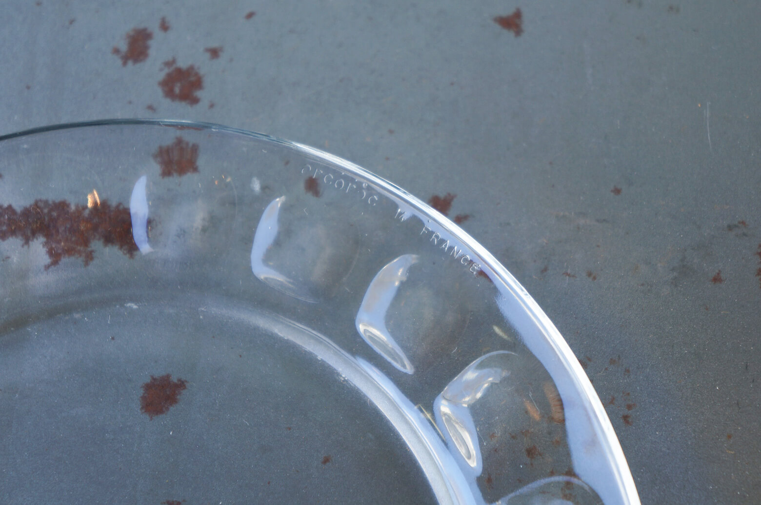 arcoroc Plate Glass Ware Made In France/アルコロック プレート ガラス フランス製 食器 レトロ スモールサイズ 2