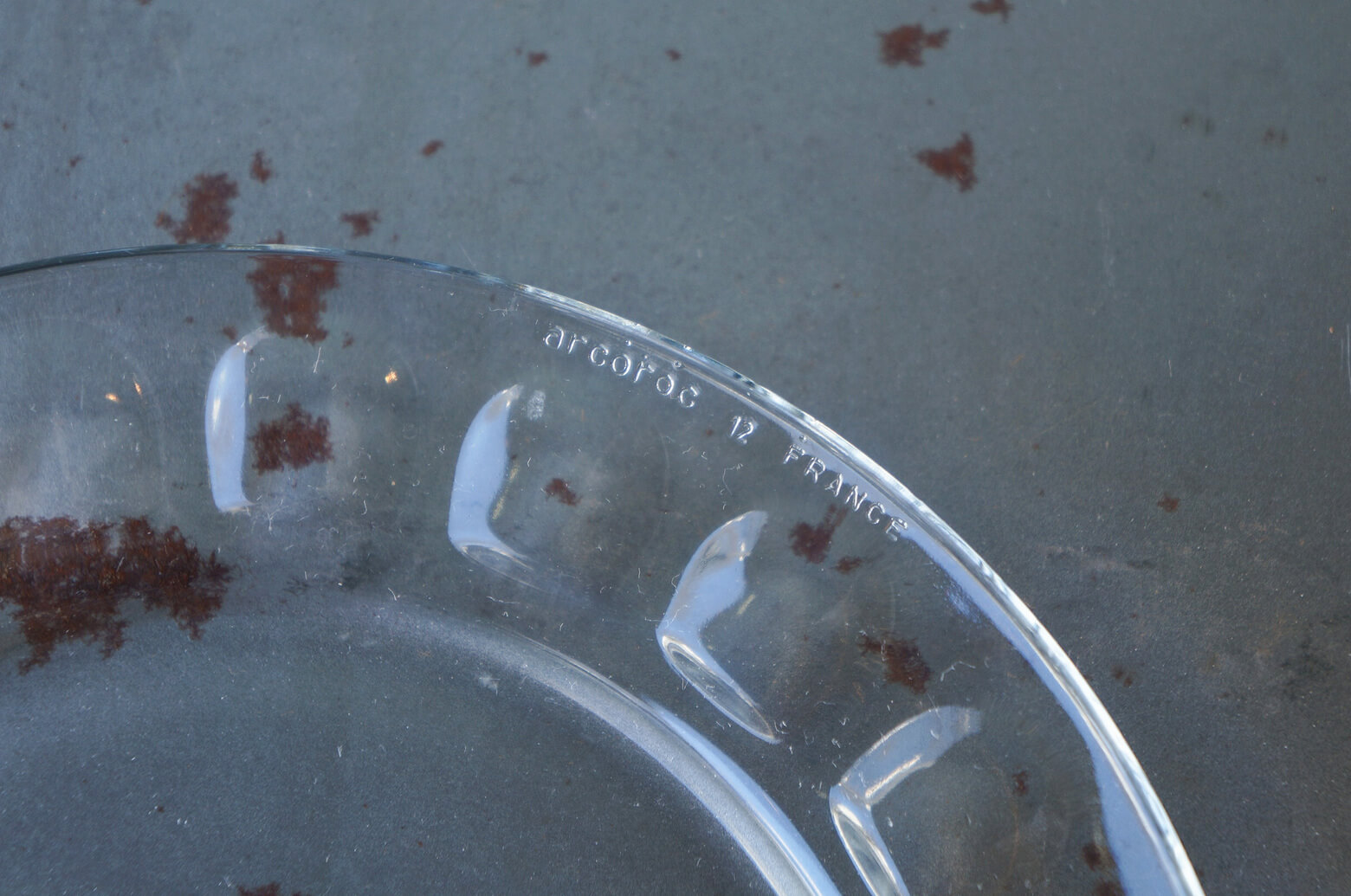 arcoroc Plate Glass Ware Made In France/アルコロック プレート ガラス フランス製 食器 レトロ スモールサイズ 3