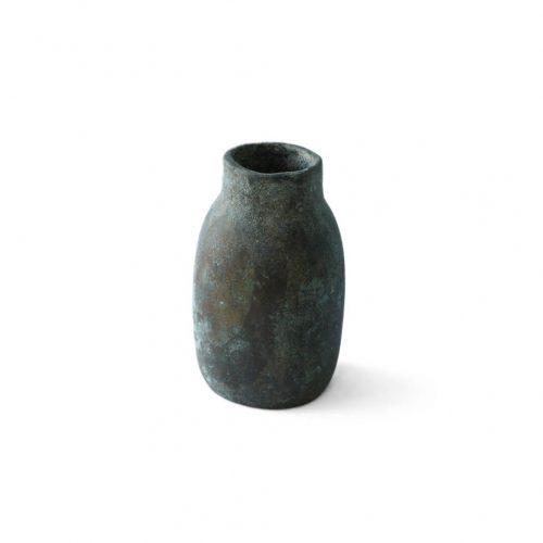 Nishi Daiyu Bronze Casting Flower Vase/西大由 青銅 鋳造 花器 "百寿" ブロンズ 彫刻 インテリア