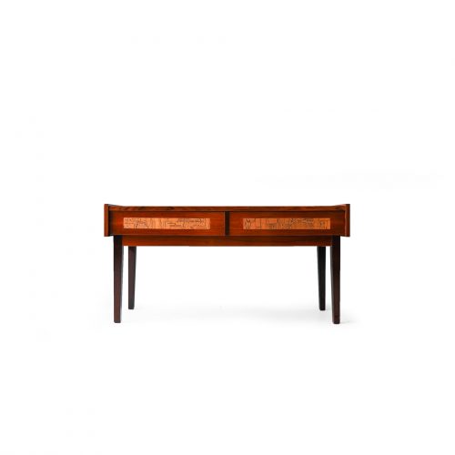 Danish Vintage Haslev Møbelsnedkeri Low Console Rosewood with Copper/デンマーク ヴィンテージ ハスレヴ ローコンソール チェスト TVボード ロースウッド ミッドセンチュリー 北欧家具