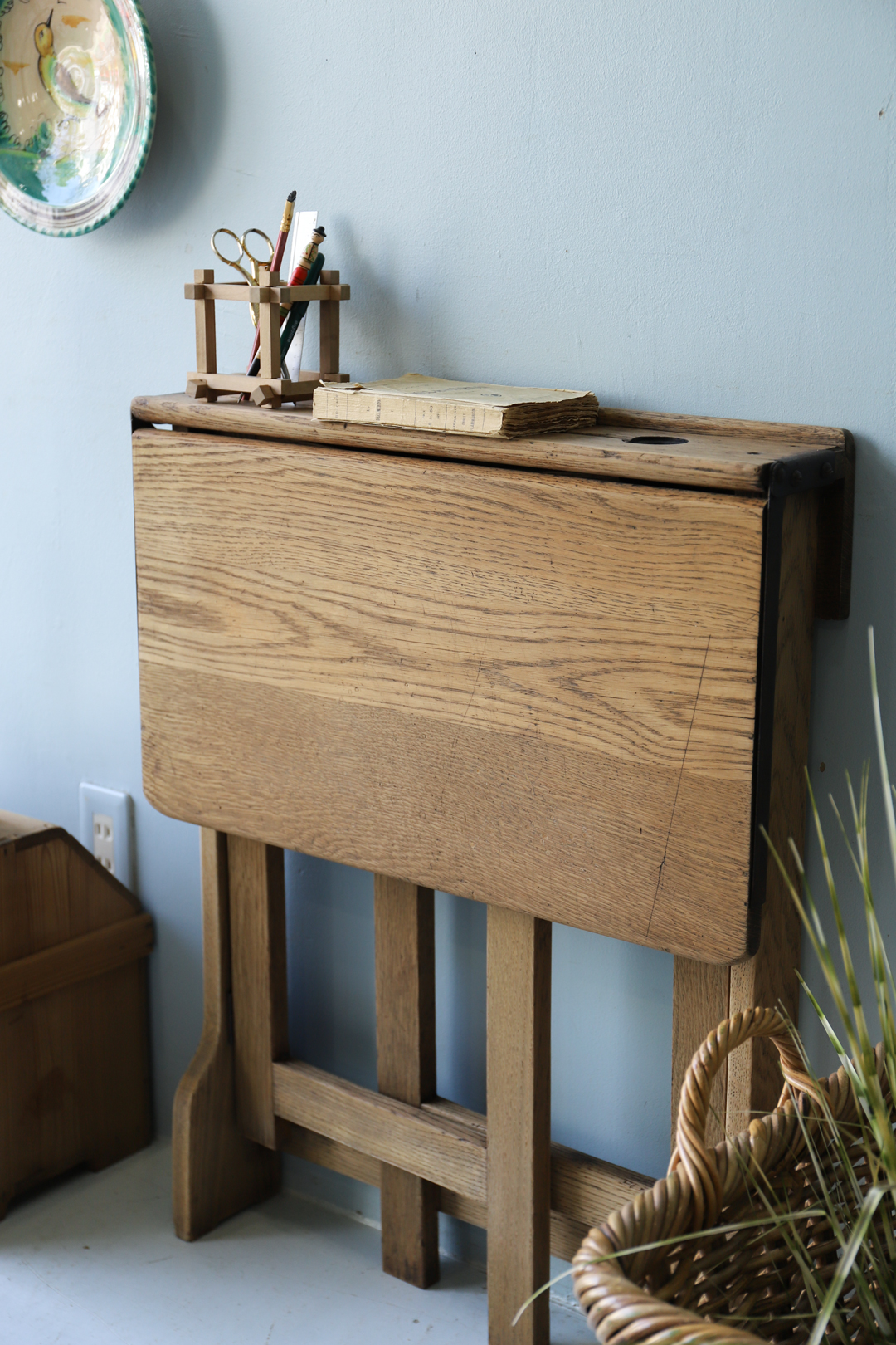 UK Vintage Folding School Desk/イギリス ヴィンテージ 折りたたみ スクールデスク 学校机 テーブル