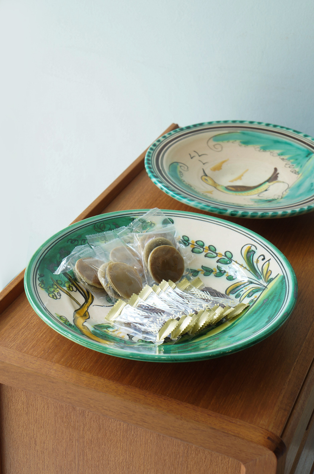スペイン ウォールプレート ハンドペイント 陶器 絵皿 工芸品/Spanish
