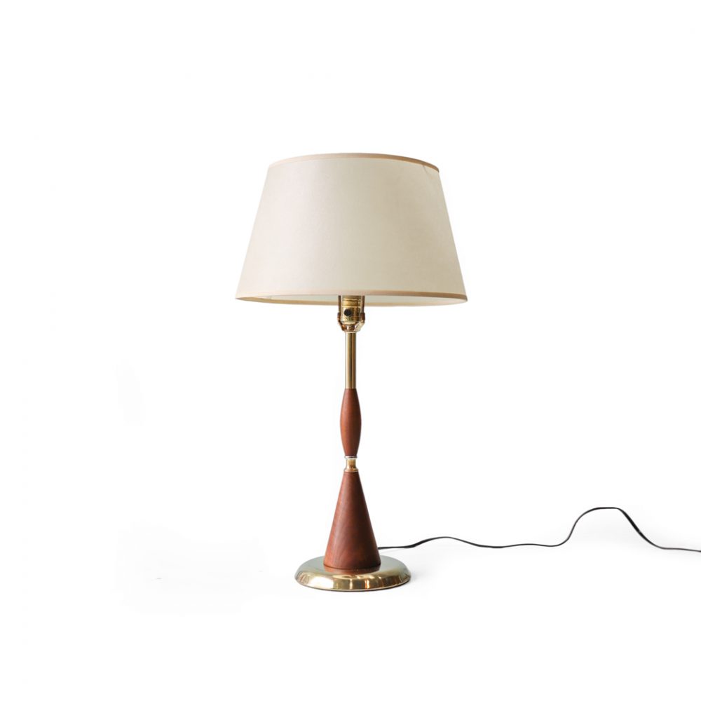 ミッドセンチュリー ヴィンテージ テーブルランプ ウォルナット 真鍮 照明 インテリア/Midcentury Vintage Table Lamp  Walnut Brass | FURUICHI/古一