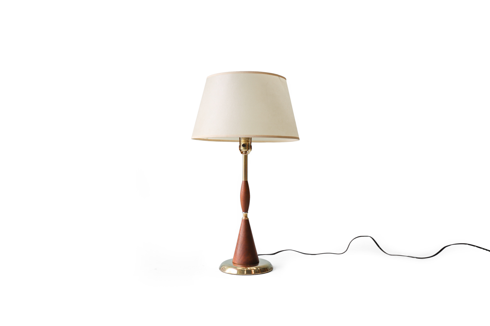 ミッドセンチュリー ヴィンテージ テーブルランプ ウォルナット 真鍮 照明 インテリア/Midcentury Vintage Table Lamp  Walnut Brass | FURUICHI/古一